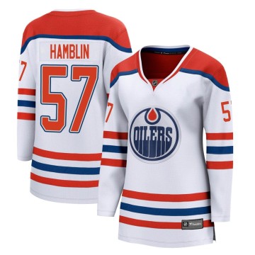 Breakaway Fanatics Branded Women's James Hamblin Edmonton Oilers 2020/21 Special Edition Jersey - White