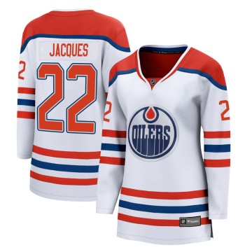 Breakaway Fanatics Branded Women's Jean-Francois Jacques Edmonton Oilers 2020/21 Special Edition Jersey - White