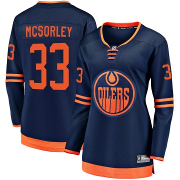 Breakaway Fanatics Branded Women's Marty Mcsorley Edmonton Oilers Alternate 2018/19 Jersey - Navy
