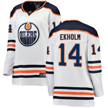Breakaway Fanatics Branded Women's Mattias Ekholm Edmonton Oilers Away Jersey - White
