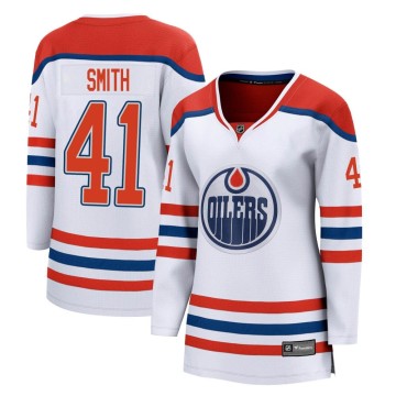 Breakaway Fanatics Branded Women's Mike Smith Edmonton Oilers 2020/21 Special Edition Jersey - White