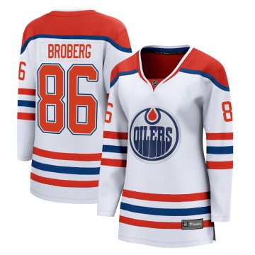 Breakaway Fanatics Branded Women's Philip Broberg Edmonton Oilers 2020/21 Special Edition Jersey - White
