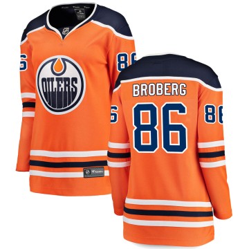Breakaway Fanatics Branded Women's Philip Broberg Edmonton Oilers Home Jersey - Orange