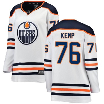 Breakaway Fanatics Branded Women's Philip Kemp Edmonton Oilers Away Jersey - White