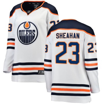 Breakaway Fanatics Branded Women's Riley Sheahan Edmonton Oilers Away Jersey - White