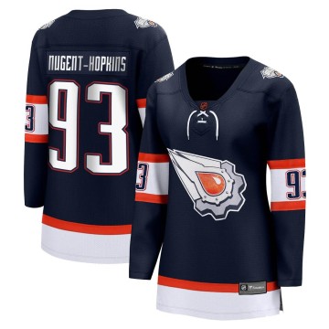 2012 Ryan Nugent Hopkins Edmonton Oilers Reebok NHL Jersey Size Large –  Rare VNTG