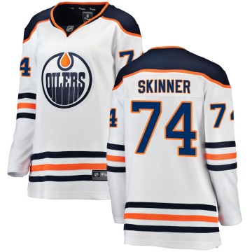 Breakaway Fanatics Branded Women's Stuart Skinner Edmonton Oilers Away Jersey - White