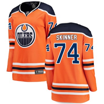 Breakaway Fanatics Branded Women's Stuart Skinner Edmonton Oilers Home Jersey - Orange