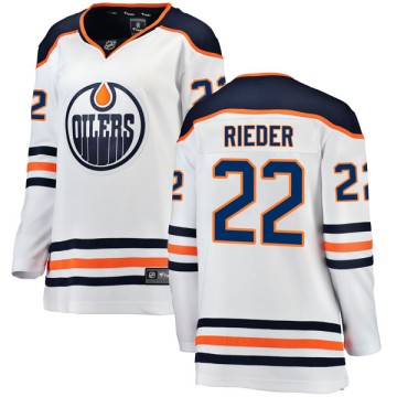 Breakaway Fanatics Branded Women's Tobias Rieder Edmonton Oilers Away Jersey - White