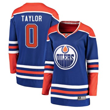 Breakaway Fanatics Branded Women's Ty Taylor Edmonton Oilers Alternate Jersey - Royal
