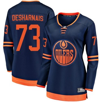 Breakaway Fanatics Branded Women's Vincent Desharnais Edmonton Oilers Alternate 2018/19 Jersey - Navy