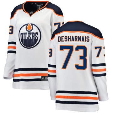 Breakaway Fanatics Branded Women's Vincent Desharnais Edmonton Oilers Away Jersey - White