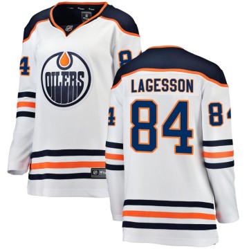 Breakaway Fanatics Branded Women's William Lagesson Edmonton Oilers Away Jersey - White