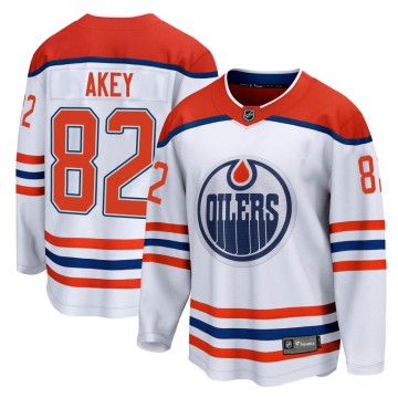 Breakaway Fanatics Branded Youth Beau Akey Edmonton Oilers 2020/21 Special Edition Jersey - White