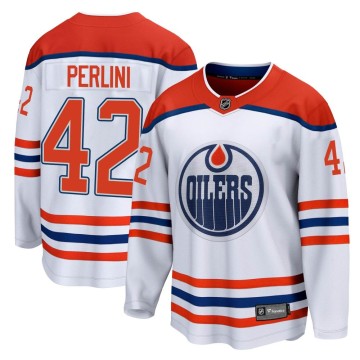 Breakaway Fanatics Branded Youth Brendan Perlini Edmonton Oilers 2020/21 Special Edition Jersey - White