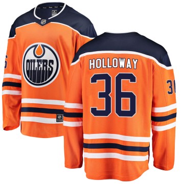 Breakaway Fanatics Branded Youth Dylan Holloway Edmonton Oilers Home Jersey - Orange