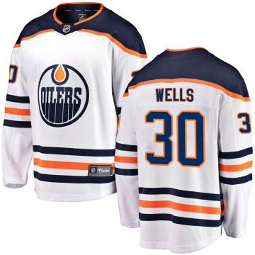 Breakaway Fanatics Branded Youth Dylan Wells Edmonton Oilers Away Jersey - White