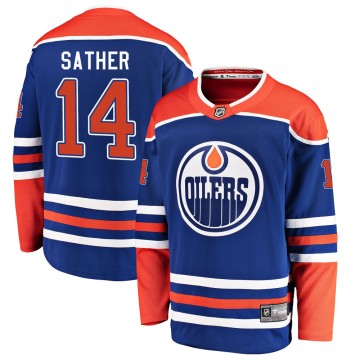 Breakaway Fanatics Branded Youth Glen Sather Edmonton Oilers Alternate Jersey - Royal