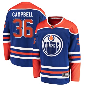 Breakaway Fanatics Branded Youth Jack Campbell Edmonton Oilers Alternate Jersey - Royal