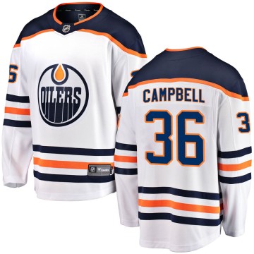 Breakaway Fanatics Branded Youth Jack Campbell Edmonton Oilers Away Jersey - White