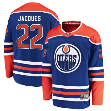 Breakaway Fanatics Branded Youth Jean-Francois Jacques Edmonton Oilers Alternate Jersey - Royal