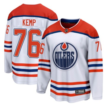 Breakaway Fanatics Branded Youth Philip Kemp Edmonton Oilers 2020/21 Special Edition Jersey - White