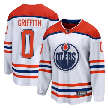 Breakaway Fanatics Branded Youth Seth Griffith Edmonton Oilers 2020/21 Special Edition Jersey - White