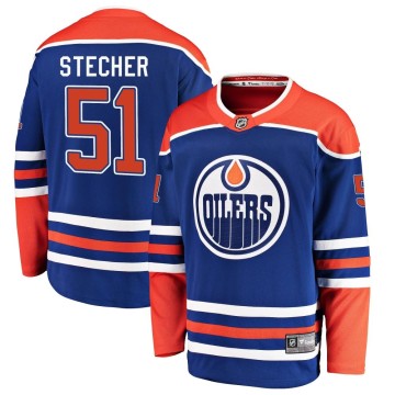 Breakaway Fanatics Branded Youth Troy Stecher Edmonton Oilers Alternate Jersey - Royal