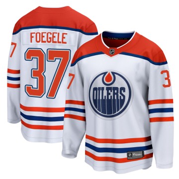 Breakaway Fanatics Branded Youth Warren Foegele Edmonton Oilers 2020/21 Special Edition Jersey - White