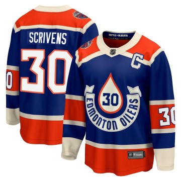 Premier Fanatics Branded Men's Ben Scrivens Edmonton Oilers Breakaway 2023 Heritage Classic Jersey - Royal