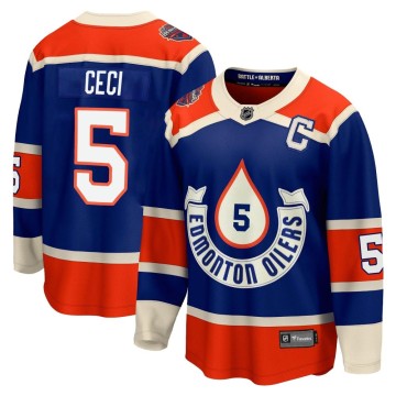 Premier Fanatics Branded Men's Cody Ceci Edmonton Oilers Breakaway 2023 Heritage Classic Jersey - Royal