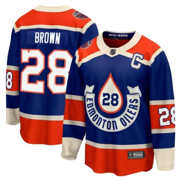 Premier Fanatics Branded Men's Connor Brown Edmonton Oilers Breakaway Royal 2023 Heritage Classic Jersey - Brown