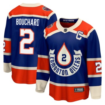 Premier Fanatics Branded Men's Evan Bouchard Edmonton Oilers Breakaway 2023 Heritage Classic Jersey - Royal
