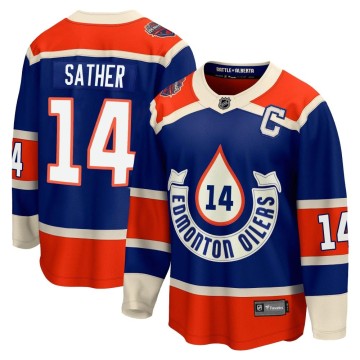 Premier Fanatics Branded Men's Glen Sather Edmonton Oilers Breakaway 2023 Heritage Classic Jersey - Royal