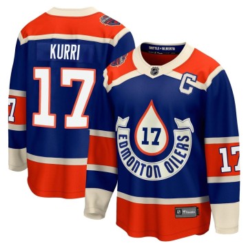 Premier Fanatics Branded Men's Jari Kurri Edmonton Oilers Breakaway 2023 Heritage Classic Jersey - Royal