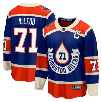 Premier Fanatics Branded Men's Ryan McLeod Edmonton Oilers Breakaway 2023 Heritage Classic Jersey - Royal