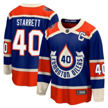 Premier Fanatics Branded Men's Shane Starrett Edmonton Oilers Breakaway 2023 Heritage Classic Jersey - Royal
