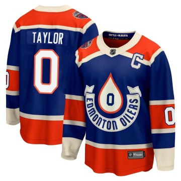 Premier Fanatics Branded Men's Ty Taylor Edmonton Oilers Breakaway 2023 Heritage Classic Jersey - Royal