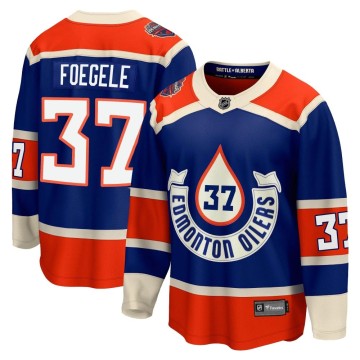 Premier Fanatics Branded Men's Warren Foegele Edmonton Oilers Breakaway 2023 Heritage Classic Jersey - Royal