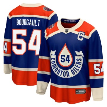Premier Fanatics Branded Men's Xavier Bourgault Edmonton Oilers Breakaway 2023 Heritage Classic Jersey - Royal