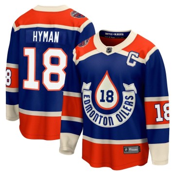 Premier Fanatics Branded Men's Zach Hyman Edmonton Oilers Breakaway 2023 Heritage Classic Jersey - Royal