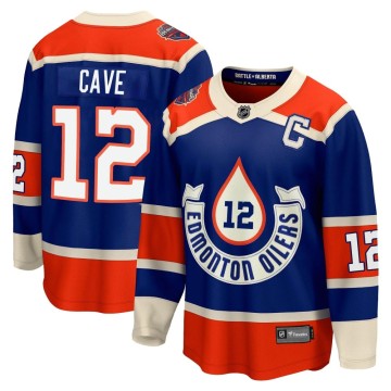 Premier Fanatics Branded Youth Colby Cave Edmonton Oilers Breakaway 2023 Heritage Classic Jersey - Royal