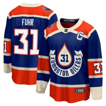 Premier Fanatics Branded Youth Grant Fuhr Edmonton Oilers Breakaway 2023 Heritage Classic Jersey - Royal
