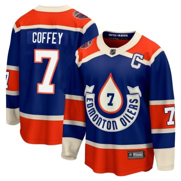 Premier Fanatics Branded Youth Paul Coffey Edmonton Oilers Breakaway 2023 Heritage Classic Jersey - Royal