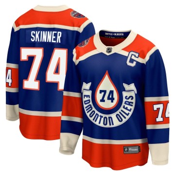 Premier Fanatics Branded Youth Stuart Skinner Edmonton Oilers Breakaway 2023 Heritage Classic Jersey - Royal