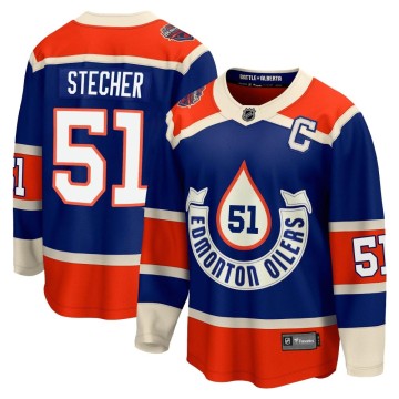 Premier Fanatics Branded Youth Troy Stecher Edmonton Oilers Breakaway 2023 Heritage Classic Jersey - Royal