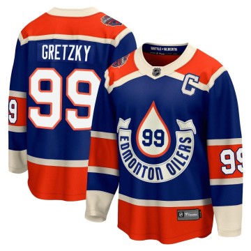 Premier Fanatics Branded Youth Wayne Gretzky Edmonton Oilers Breakaway 2023 Heritage Classic Jersey - Royal